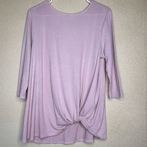 Marty m Long Sleeve Light Pink Top
